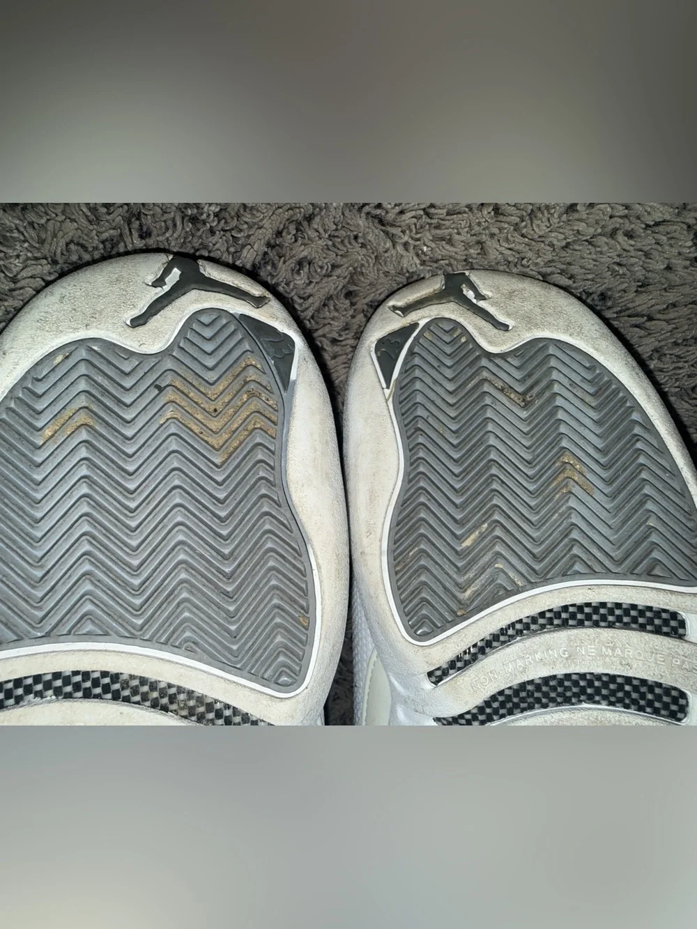 Nike Air Jordan 12 Retro GS Grey White Kids Size 7Y / 8.5 Womens - 153265-015